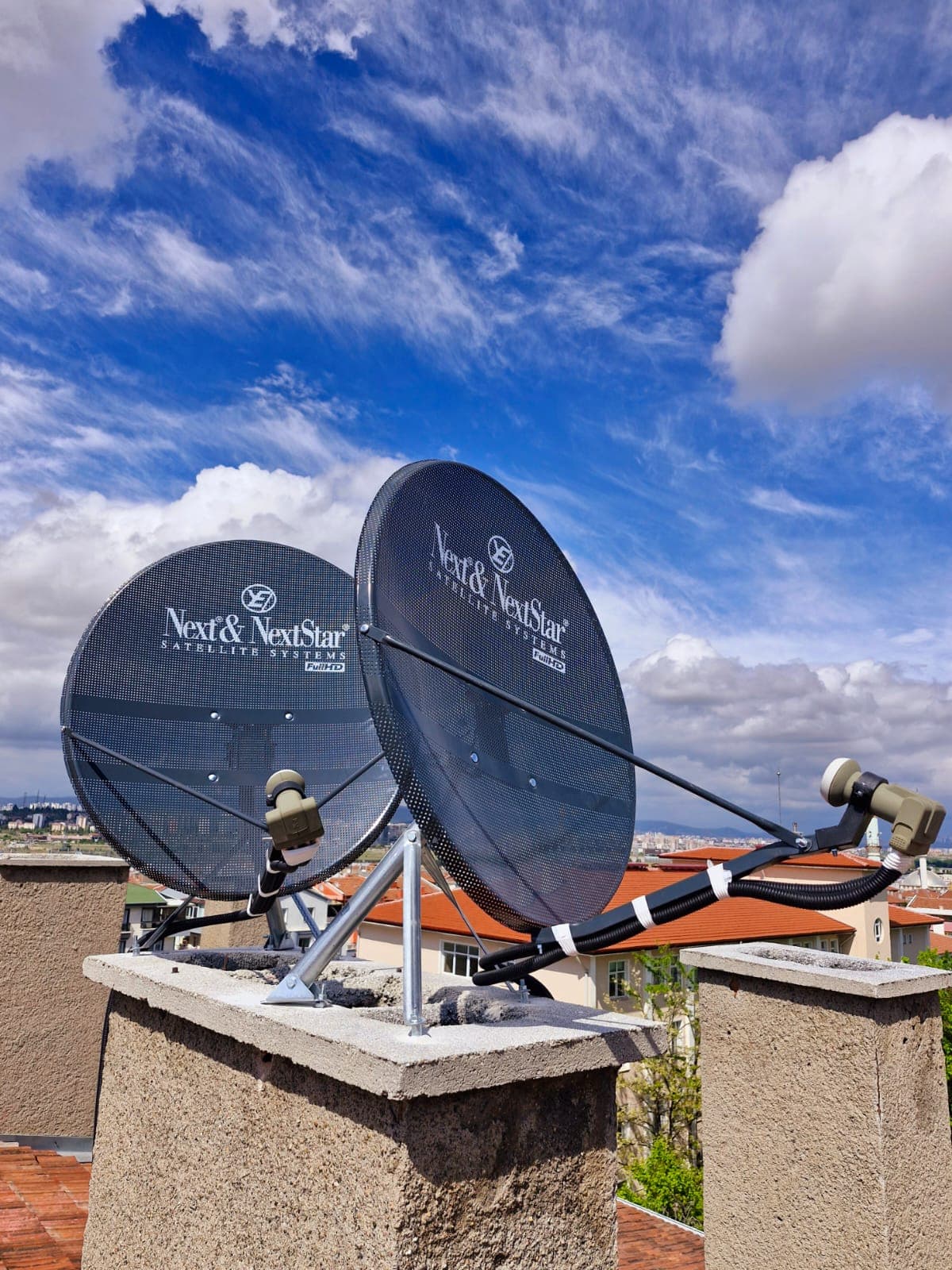 Pursaklar Çift Çanak Anten Kurulumu - Aktaş Elektrik