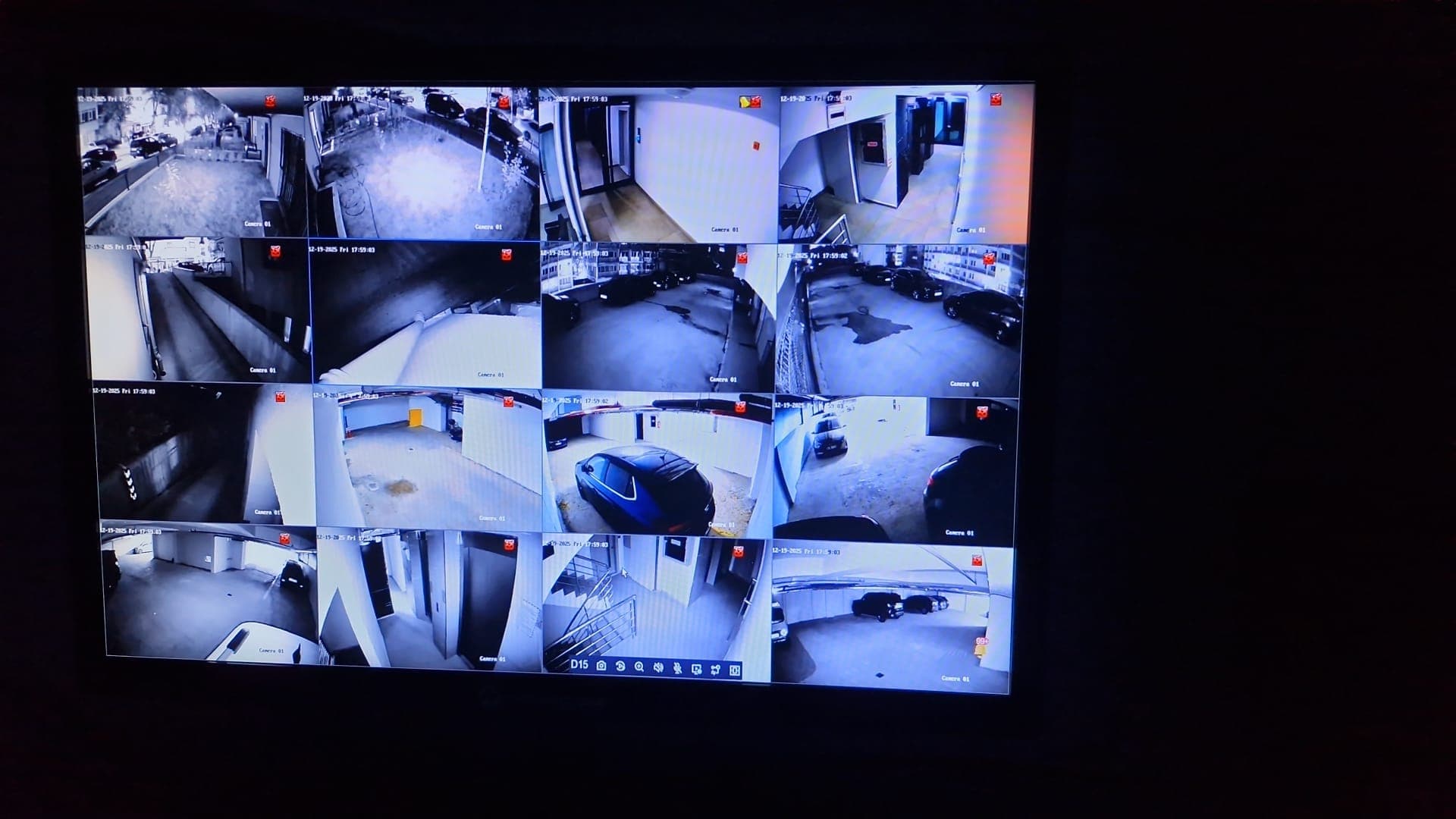 Etimesgut Çoklu Güvenlik Kamera Sistemi İzleme Ekranı - Aktaş Elektrik